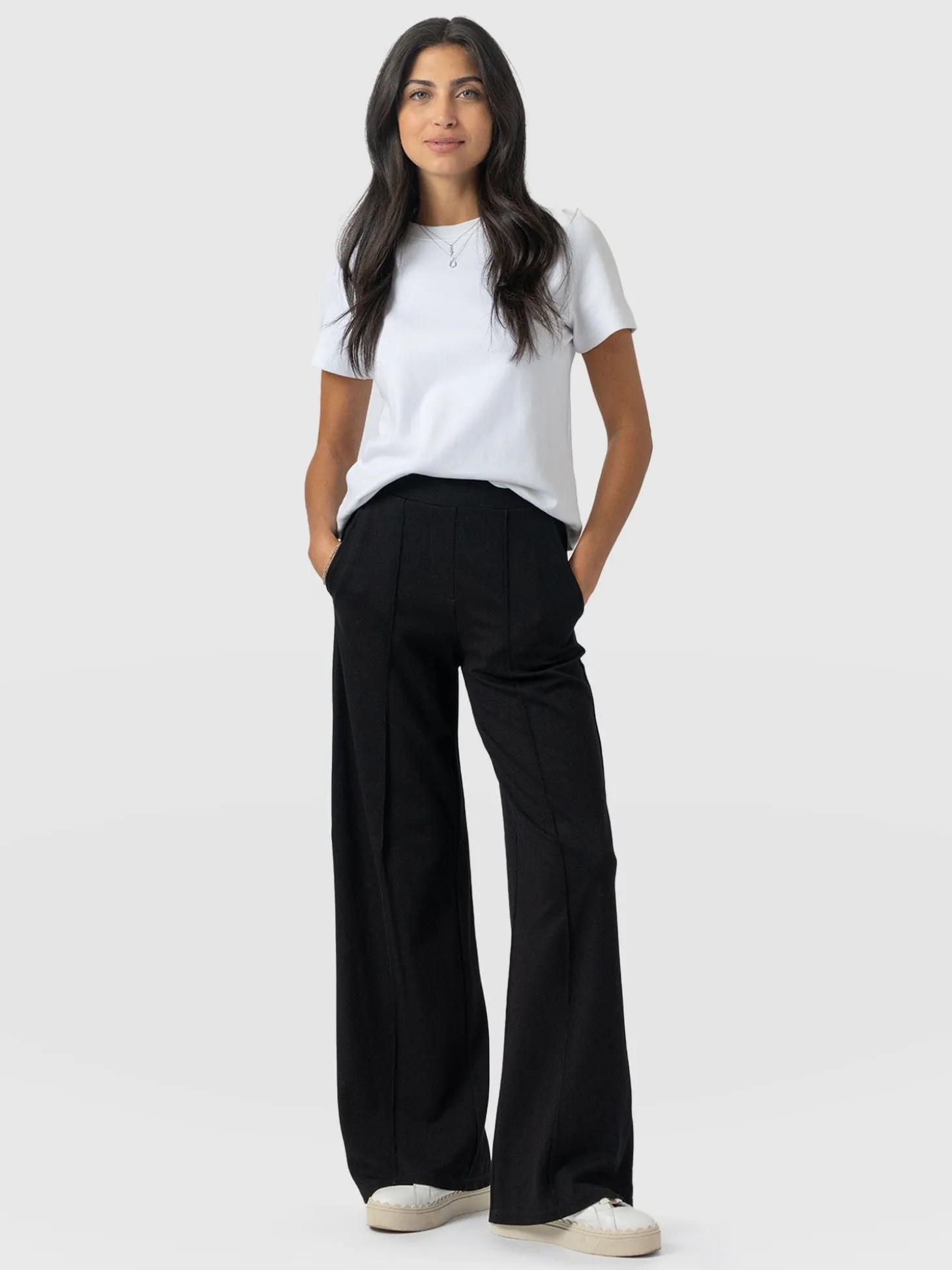 Keller Wide Leg Pant - Black