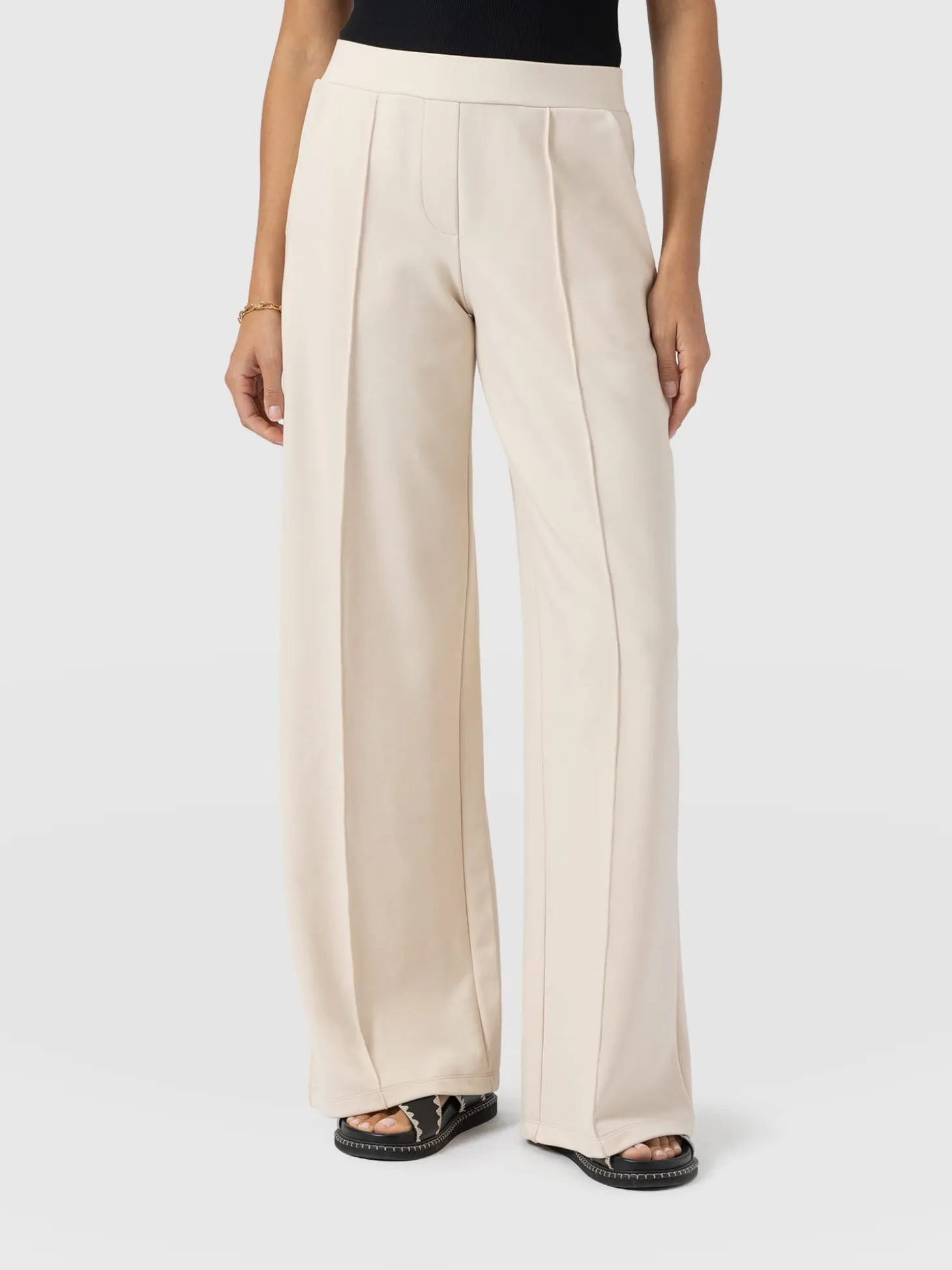 Keller Wide Leg Pant - Cream