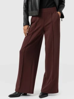 Keller Wide Leg Pant - Maroon