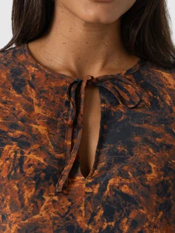 Kristen Blouse - Brown Marble