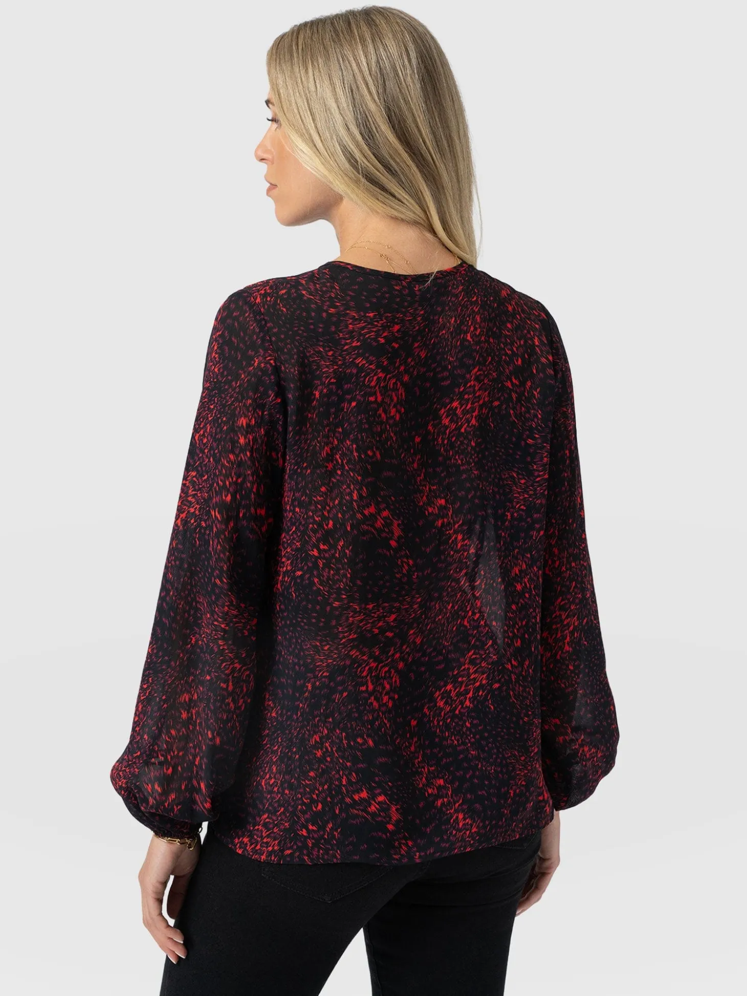 Kristen Blouse - Red Fade Spot