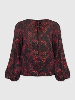 Kristen Blouse - Red Fade Spot