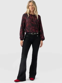 Kristen Blouse - Red Fade Spot