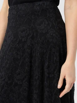 Lana A - Line Skirt - Black Lace