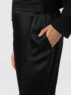 Langley Wide Leg Pant - Black