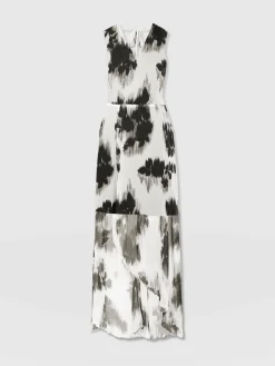 Lexi High Low Dress - White Fade Floral