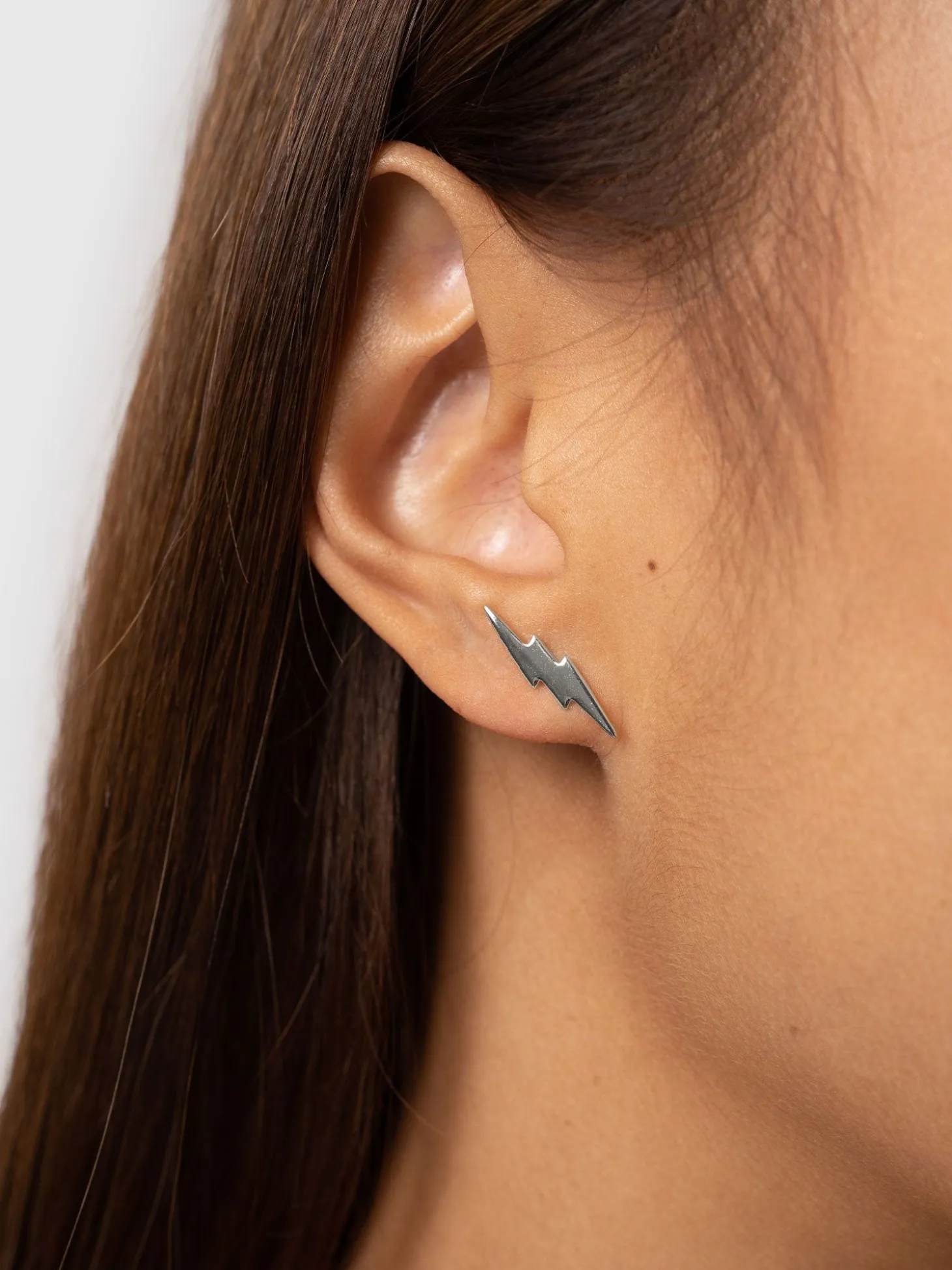 Lightning Earrings - Silver