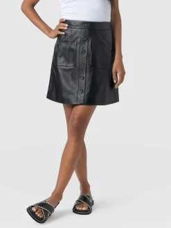 Luther Leather Mini Skirt - Black