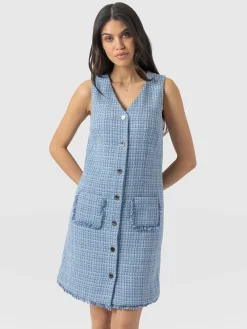 Luther Mini Dress - Pale Blue