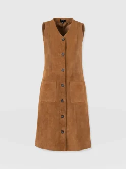 Luther Suede Mini Dress - Camel