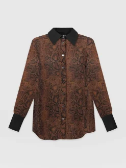Madison Shirt - Brown Snake