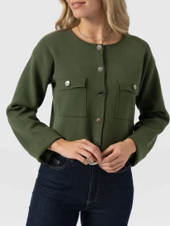 Maeva Knit Jacket - Khaki