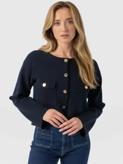 Maeva Knit Jacket - Navy