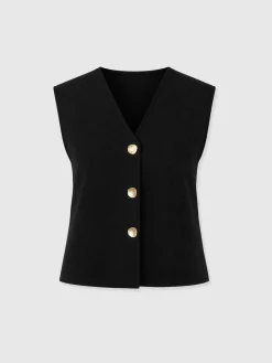 Maeva Knit Waistcoat - Black