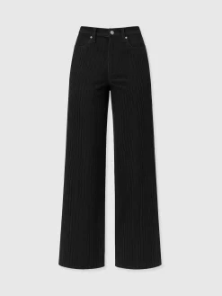 Maeve Wide Leg Pant - Black Cord