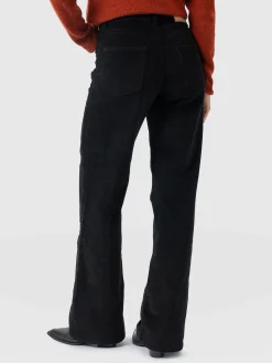 Maeve Wide Leg Pant - Black Cord