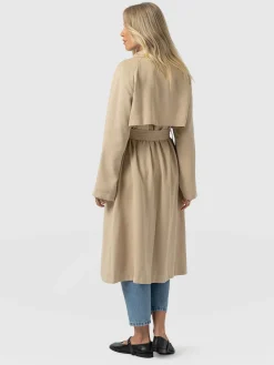 Marion Double Breasted Trench - Beige