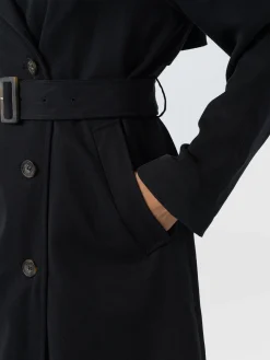 Marion Double Breasted Trench - Black