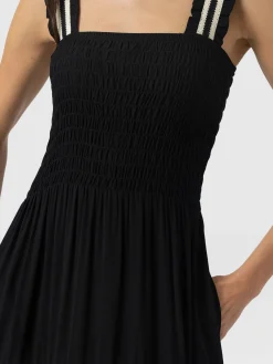 Maya Shirring Dress - Black