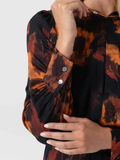 Mini Adaline Zip Up Dress - Autumn Floral