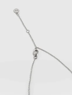 Molten Disc Charm Necklace - Silver