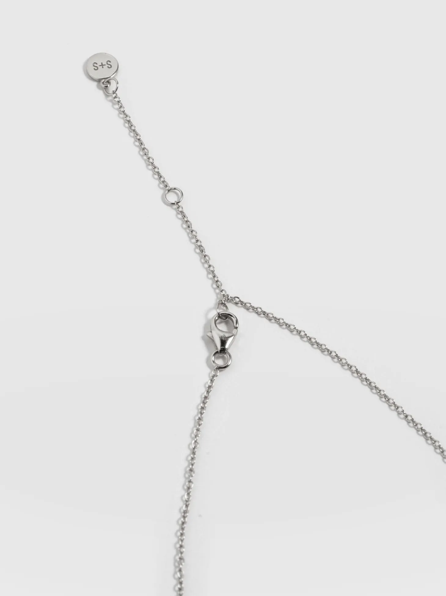 Molten Disc Charm Necklace - Silver