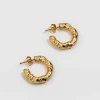 Molten Hoop Earrings - Gold