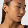 Molten Huggie Earrings - Silver