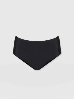 Nova High Waisted Bikini Bottom - Black