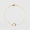 Organic Open Oval Bracelet - Gold