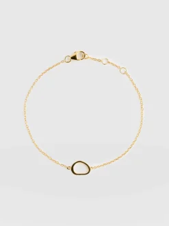 Organic Open Oval Bracelet - Gold