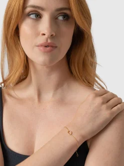 Organic Open Oval Bracelet - Gold