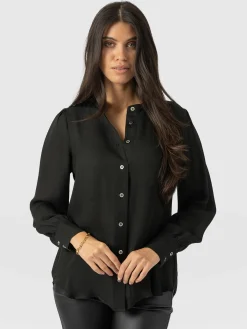 Paxton Pussybow Blouse - Black