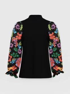 Penny Puff Sleeve Long Sleeve - Pop Floral
