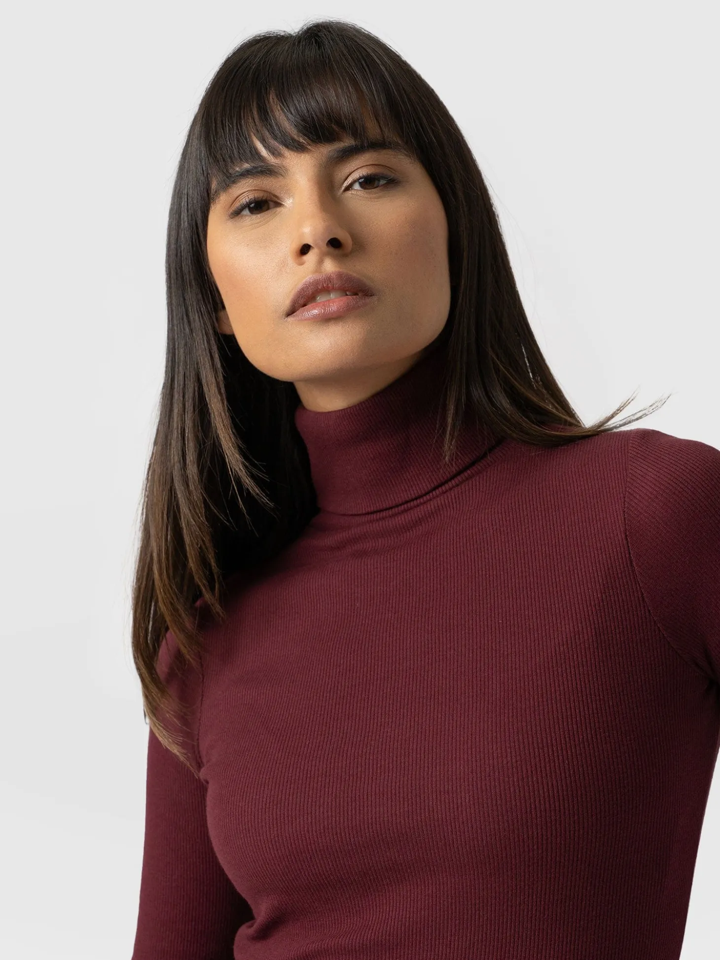 Pocket Turtle Neck - Burgundy