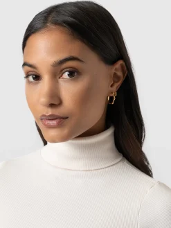 Pocket Turtle Neck - Cream