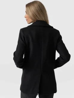 Quinn Pea Coat - Black