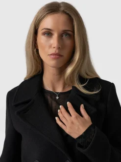 Quinn Pea Coat - Black