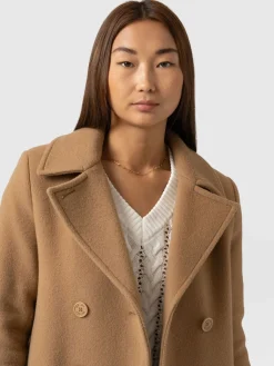 Quinn Pea Coat - Camel
