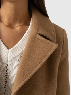 Quinn Pea Coat - Camel