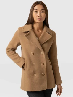 Quinn Pea Coat - Camel