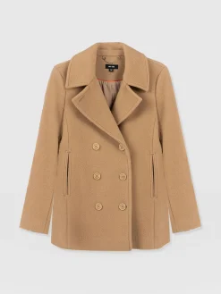 Quinn Pea Coat - Camel