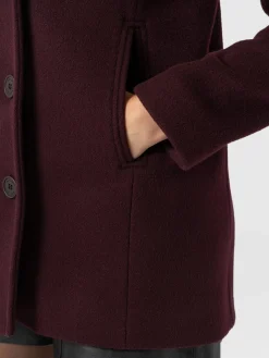 Quinn Pea Coat - Maroon