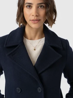 Quinn Pea Coat - Navy