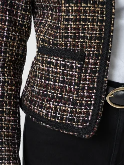 Rayner Jacket - Black/Burgundy/Gold Boucle