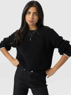 Remy Crop Sweater - Black