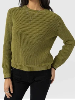 Remy Crop Sweater - Khaki