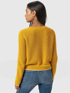 Remy Crop Sweater - Yellow