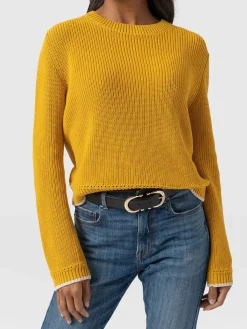 Remy Crop Sweater - Yellow