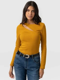 Reveal Tee Long Sleeve - Ochre